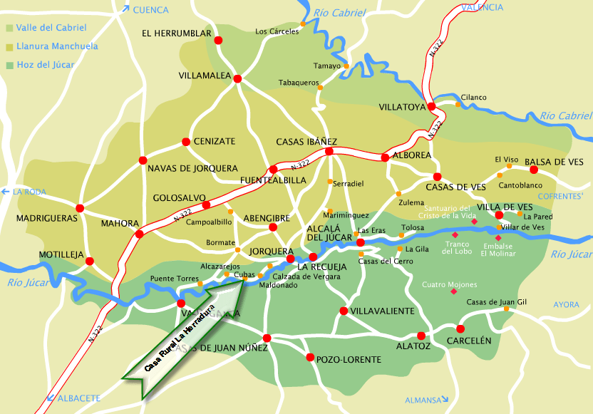 Mapa de La Manchuela