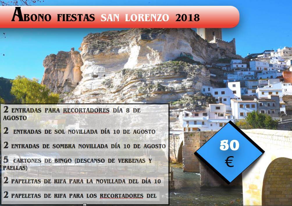 abono fiestas san lorenzo 2018