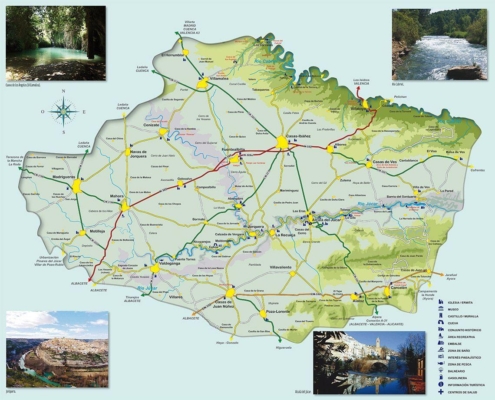 mapa turistico la manchuela