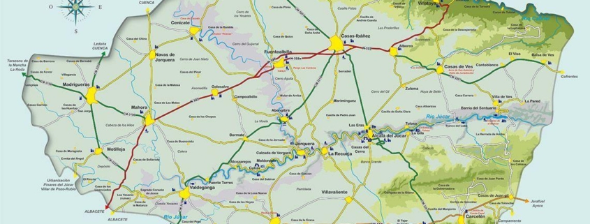 mapa turistico la manchuela