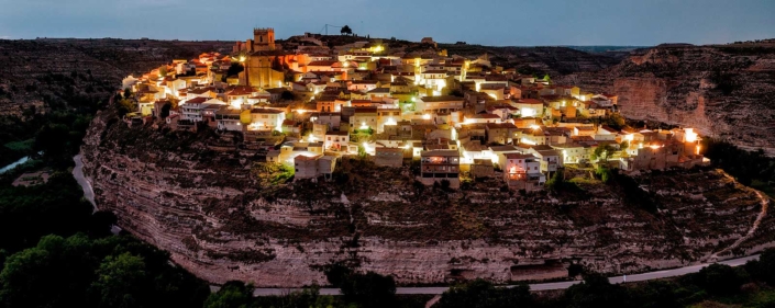 Jorquera desde el mirador (nocturna)Jorquera desde el miradora