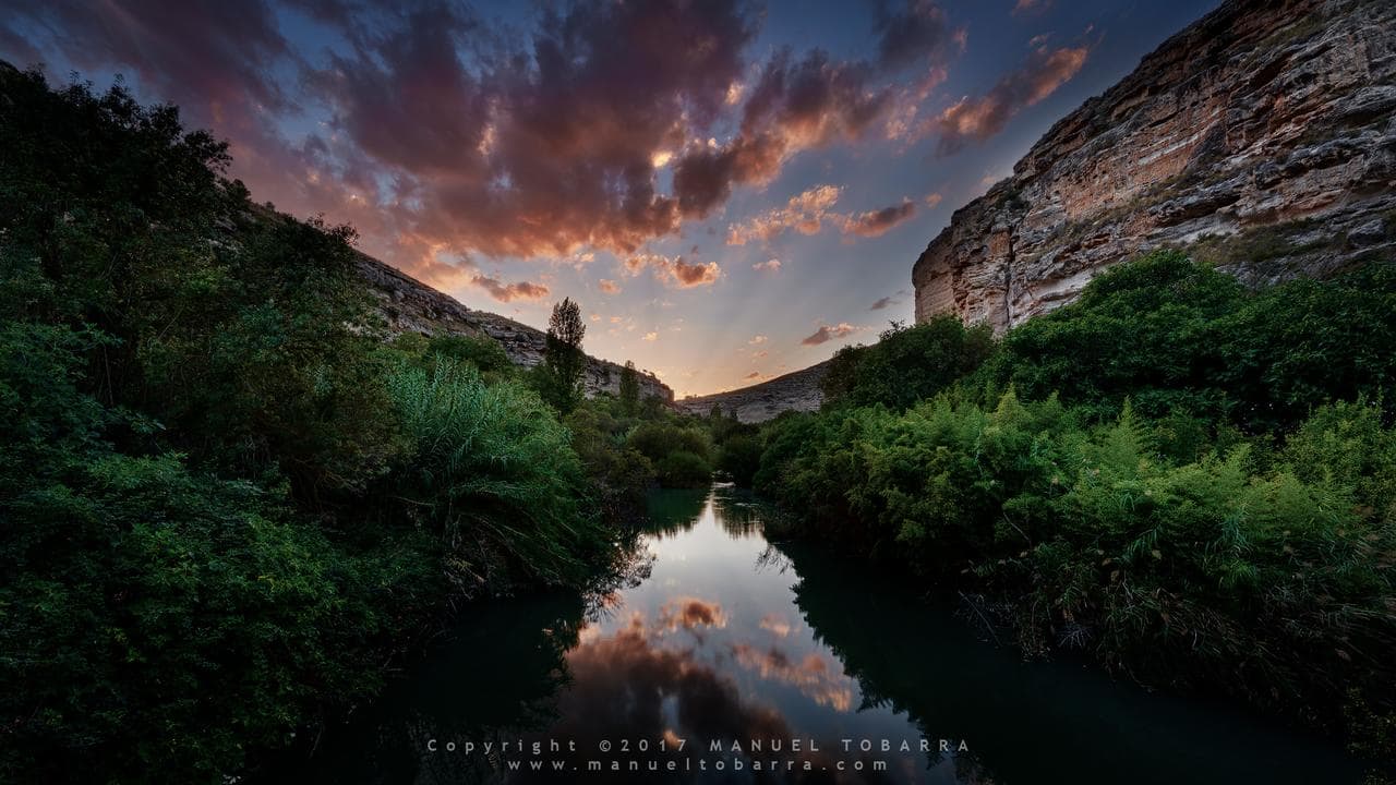 Río Júcar desde el puente de la Ribera de Cubas cerca de Casa Rural La Herradura del Río Júcar